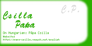 csilla papa business card